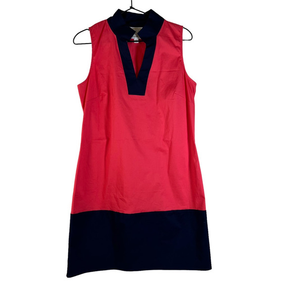 Sail to Sable Dresses & Skirts - Sail To Sable Womens A Line Dress Pink Blue Color Block Stretch Sleeveless M